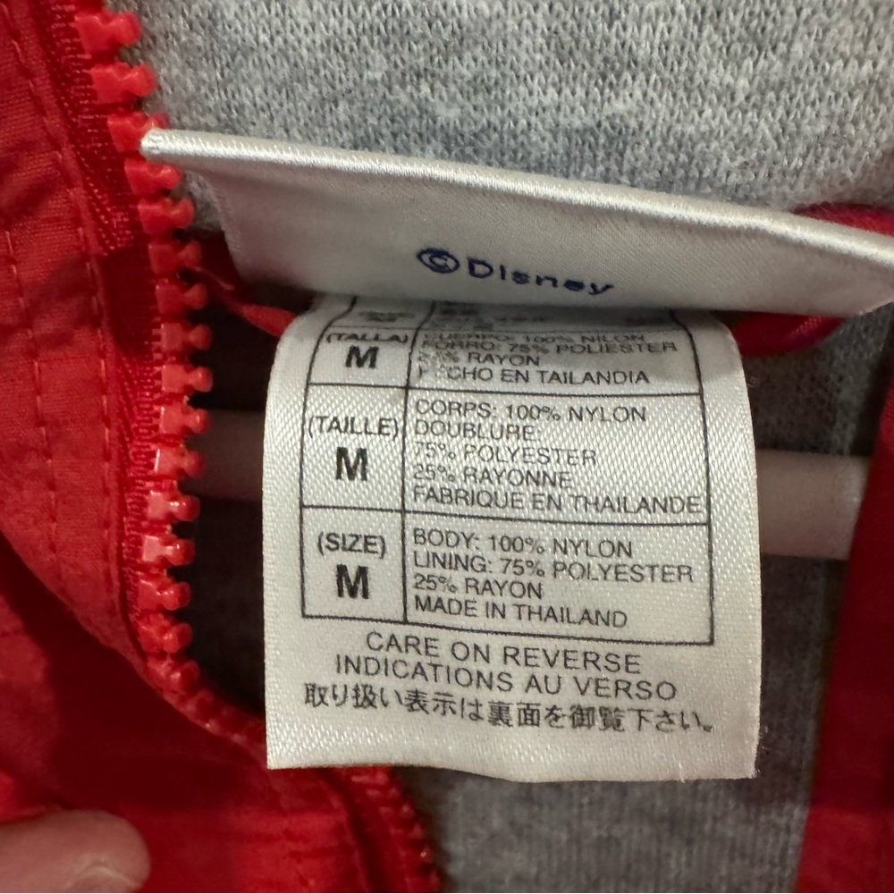 Disneyland Resort Minnie Mouse Y2K Hooded Windbreaker Jacket Red M - Picture 3 of 11